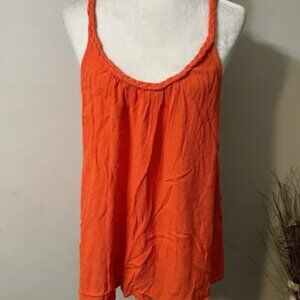 Mossimo NWT XS Woven Braided Cami Tank Top, Orange